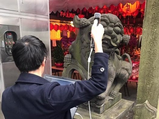 Escaneo de una estatua de Taiwan