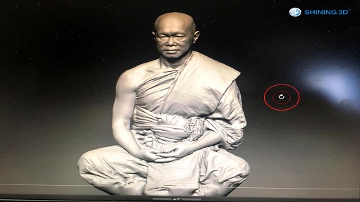 Escaneado 3D de un monje tailandés para ampliar la difusión de la cultura budista