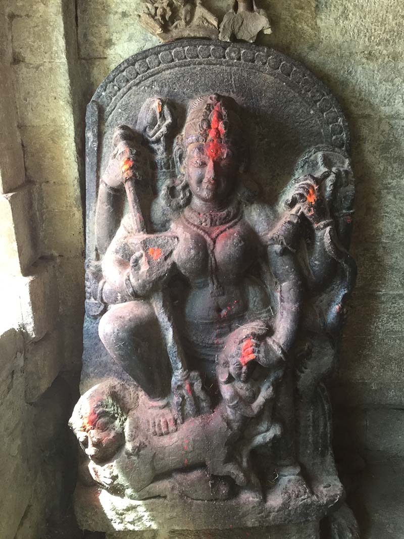 The sculpture of the goddess Mahishasuramardini at Ranihat