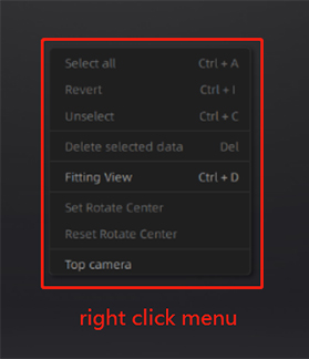 Right-click menu