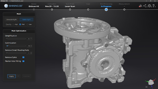 Meshing menu