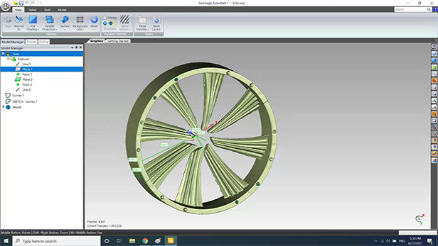 Rotor in Geomagic Essentials