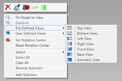 4. Predefined views in the right-click menu