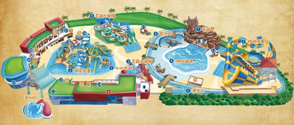 The map of Kaisa Resort