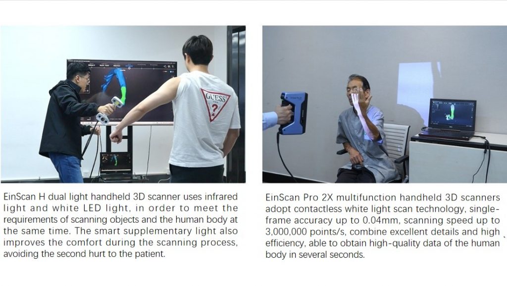 Application of EinScan H and EinScan Pro 2X