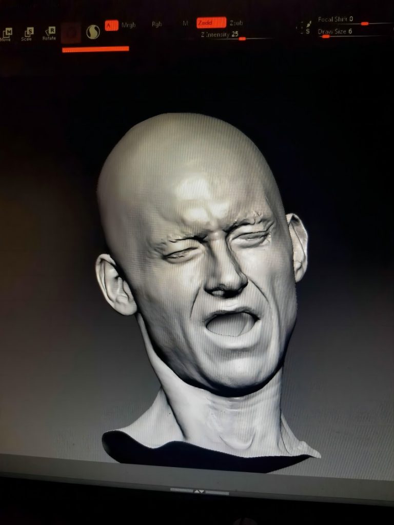 3D data presented in ZBrush-a digital sculpting tool that combines 3D/2.5D modeling, texturing and painting