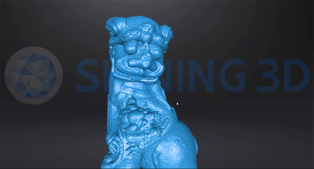 Données 3D du lion numérisé pour l'impression 3D de souvenirs culturels