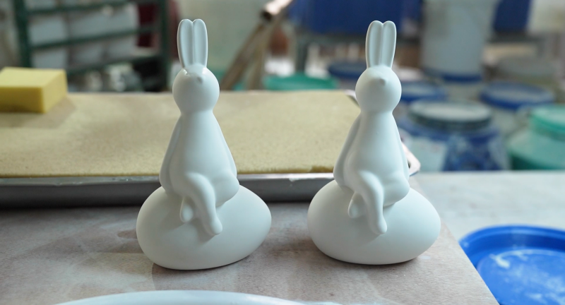 3D scanning for porcelain molds - the master form produced with the 3D printer/CNC machine