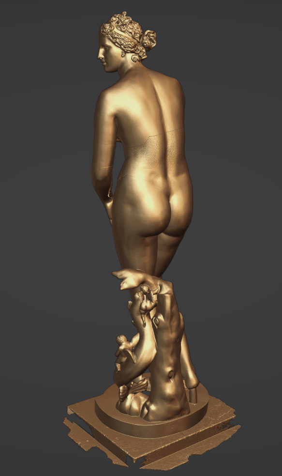 Venus large bronze statue 3D scan result