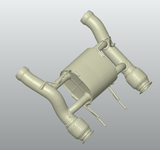 Scan 3D pot d'échappement McLaren