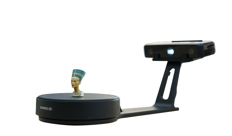 3D-Scan einer Miniatur der Nofretete mit EinScan SE V2